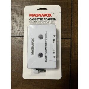 Magnavox Cassette Adapter Smartphone/MP3/CD Player to 3.5mm Aux Adapter NEW
